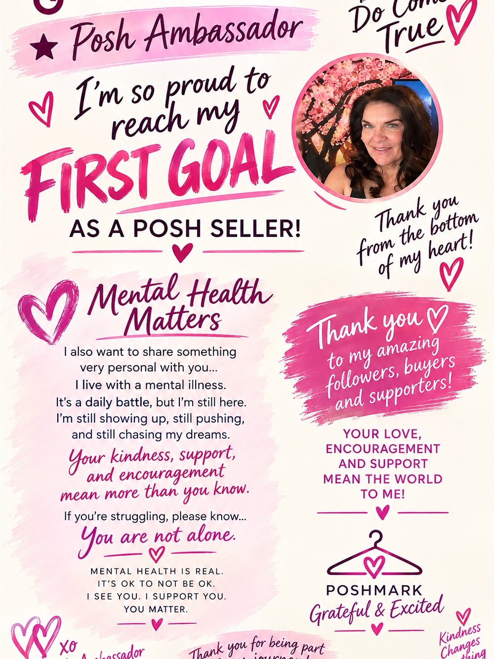 Posh Ambassador Mental Health Matters ❤️ & share goals